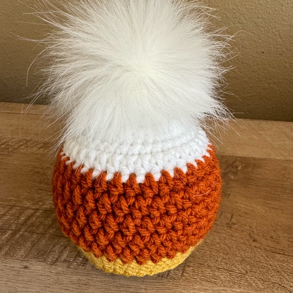 Preemie Candy Corn Happy Halloween Baby Hat - Picture 2 of 4